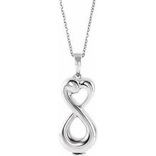 Charger l&#39;image dans la galerie, Sterling Silver Infinite Love Ash Holder 18&quot; Necklace
