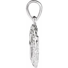 Load image into Gallery viewer, Sterling Silver Youth Heart with Cross Pendant
