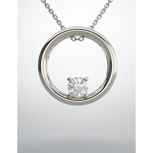Solitaire Circle Pendant    