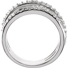 Load image into Gallery viewer, Platinum 1/2 CTW Diamond Criss Cross Ring
