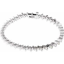 Charger l&#39;image dans la galerie, Bracelet en diamant blanc 14K 1 1/2 CTW de 7,25 &quot;
