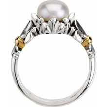 Charger l'image dans la galerie, Fleur-de-lis Pearl Ring
