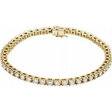 Load image into Gallery viewer, 14K Yellow 5 CTW Lab-Grown Diamond Line 7 1/4&quot; Bracelet
