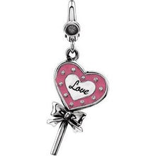 Charger l&#39;image dans la galerie, Enamel Heart Shaped Lollipop Charm
