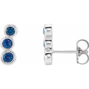 14K Yellow Alexandrite Ear Climbers