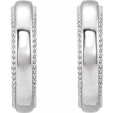 Load image into Gallery viewer, Floral-Inspired Milgrain Hoop Earrings   
