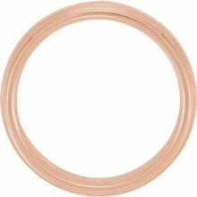 Charger l'image dans la galerie, Half Round Band with Hammer Finish &amp; Milgrain
