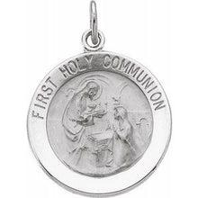 Load image into Gallery viewer, Sterling Silver 18 mm First Communion Medal
