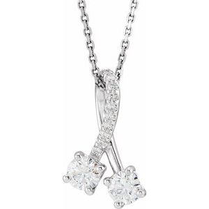 Platinum Alexandrite & .05 CTW Diamond 16-18" Necklace