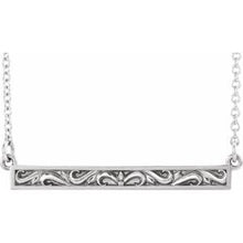 Load image into Gallery viewer, Sterling Silver Sculptural-Inspired Bar 16-18&quot; Necklace
