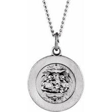 Load image into Gallery viewer, Sterling Silver 18 mm Baptism Medal 18&quot; Necklace
