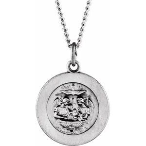 Sterling Silver 18 mm Baptism Medal 18