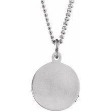Load image into Gallery viewer, Sterling Silver 18 mm Baptism Medal 18&quot; Necklace

