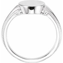 Charger l&#39;image dans la galerie, Sterling Silver 13x9.65 mm Oval Signet Ring
