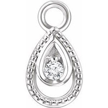 Load image into Gallery viewer, 14K White .01 CT Diamond Accented Dangle
