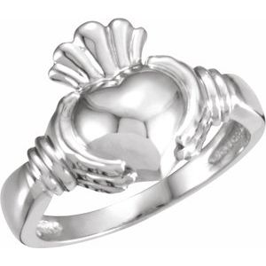 Sterling Silver Claddagh Ring Size 11