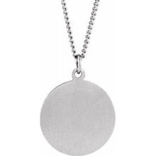 Load image into Gallery viewer, Sterling Silver 18 mm Round St. Peter 18&quot; Necklace
