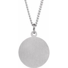 Charger l&#39;image dans la galerie, Sterling Silver 22 mm Round St. Peter 24&quot; Necklace
