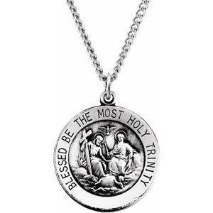 Holy Trinity Medal Necklace or Pendant   