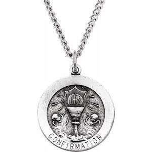 Sterling Silver 21.75 mm Round Confirmation 24