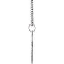 Charger l&#39;image dans la galerie, Sterling Silver 25 mm Round Sacred Heart of Jesus 24&quot; Necklace
