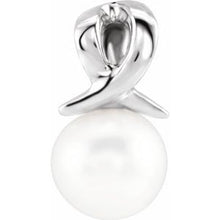 Load image into Gallery viewer, Sterling Silver Freshwater Cultured Pearl Bypass Pendant
