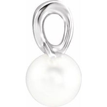 Load image into Gallery viewer, Sterling Silver Freshwater Cultured Pearl Bypass Pendant
