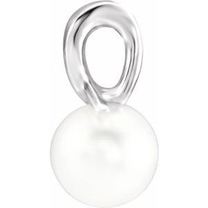 Sterling Silver Freshwater Cultured Pearl Bypass Pendant