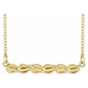 Leaf Bar Necklace or Center  