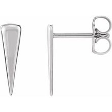 Load image into Gallery viewer, 14K White 12x3.27 mm Triangle Earrings
