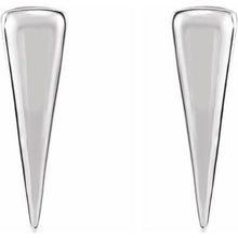 Load image into Gallery viewer, 14K White 12x3.27 mm Triangle Earrings
