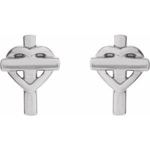 Heart & Cross Earrings  