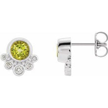 Charger l&#39;image dans la galerie, Accented Bezel-Set Earrings    
