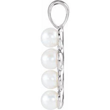 Load image into Gallery viewer, Sterling Silver Freshwater Cultured Pearl Cross Pendant
