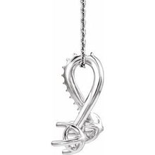 Charger l&#39;image dans la galerie, Sterling Silver Two-Stone Freeform 16-18&quot; Necklace Mounting
