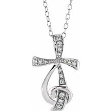 Load image into Gallery viewer, Sterling Silver Cubic Zirconia Sing for Joy‚Ñ¢ 18&quot; Necklace
