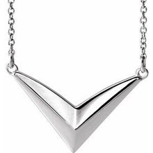 Load image into Gallery viewer, Sterling Silver &quot;V&quot; 16-18&quot; Necklace
