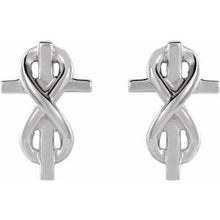 Load image into Gallery viewer, Infinity-Inspired Cross Earrings 
