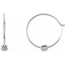 Load image into Gallery viewer, Youth Hoop Earrings with Bead  
