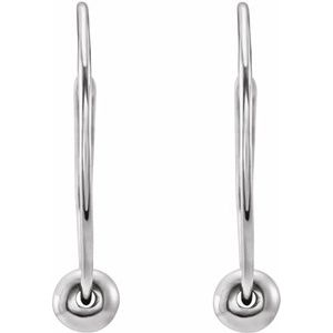 Youth Hoop Earrings with Bead  