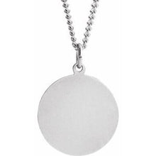Charger l&#39;image dans la galerie, Sterling Silver 25 mm Round Sacred Heart of Jesus 24&quot; Necklace
