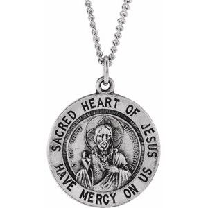 Round Sacred Heart of Jesus Medal