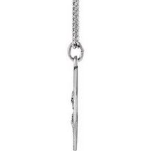 Load image into Gallery viewer, Sterling Silver 18.5 mm Round Sacred Heart of Jesus 18&quot; Necklace
