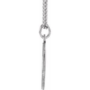 Sterling Silver 12 mm Confirmation Medal with Cross 18" Necklace