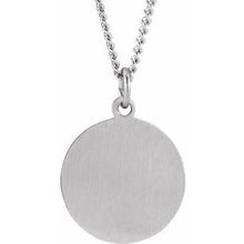 Load image into Gallery viewer, Sterling Silver 12 mm Confirmation Medal with Cross 18&quot; Necklace
