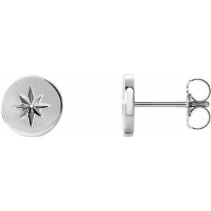 Sterling Silver 7.8 mm Starburst Earrings
