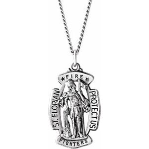 St. Florian Medal Necklace or Pendant    