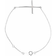 Load image into Gallery viewer, Sideways Cross Solitaire Bracelet  
