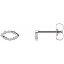 Load image into Gallery viewer, 14K White Geometric Earrings
