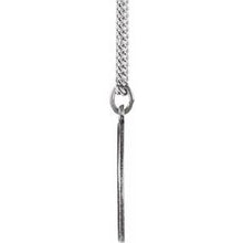 Load image into Gallery viewer, Sterling Silver 18 mm Round St. Lazarus Medal Necklace
